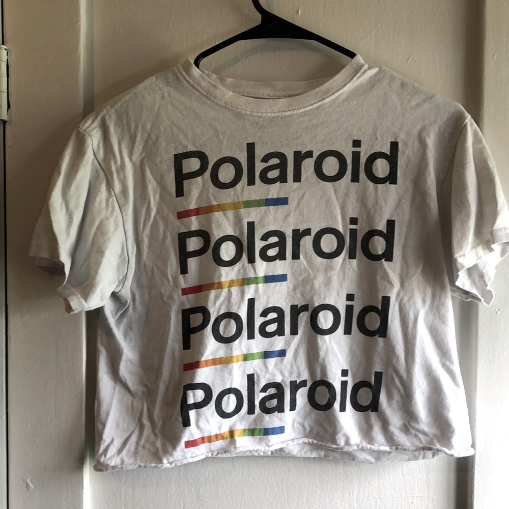 polaroid cropped tee-shirt
